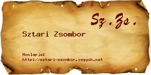 Sztari Zsombor névjegykártya