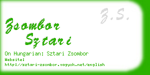 zsombor sztari business card